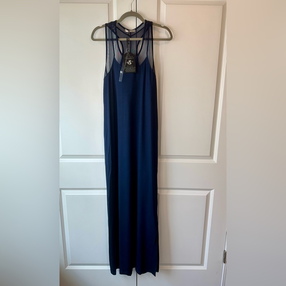 ANATOMIE Taya Women's Racerback Tank Maxi Dress Navy NWT (Size M)
